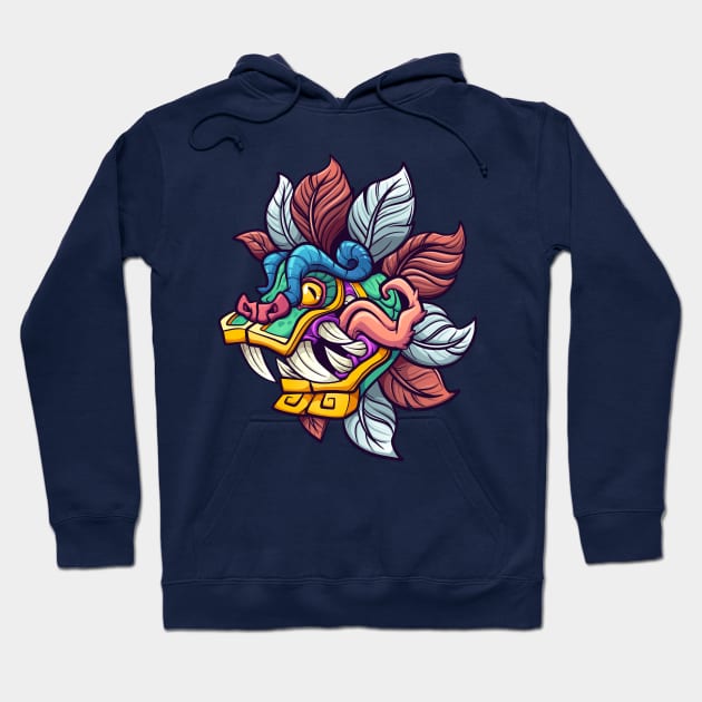 Quetzalcoatl head Hoodie by memoangeles